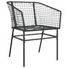 vidaXL Garden Chairs 2 pcs Black Poly Rattan
