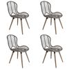 vidaXL Dining Chairs 4 pcs Brown Natural Rattan