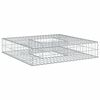 vidaXL Gabion Raised Bed 100 x 100 x 20 cm Galvanised Steel Silver