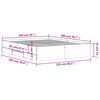 vidaXL Bed Frame with Drawers without Mattress Brown Oak 150x200 cm King Size