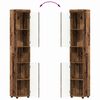 vidaXL Bathroom Furniture Set with Door TULUM Old Wood Engineered Wood