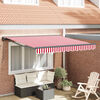 vidaXL Awning Frame Manual Red and White 350 x 250 cm
