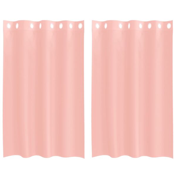 vidaXL Voile Curtains with Grommets 2 pcs Pink 140x175 cm