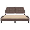 vidaXL Bed Frame without Mattress "Zadar" Brown 140x190 cm Faux Leather
