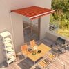 vidaXL Manual Awning with Solar LED 3.5 x 2.5 m Anthracite