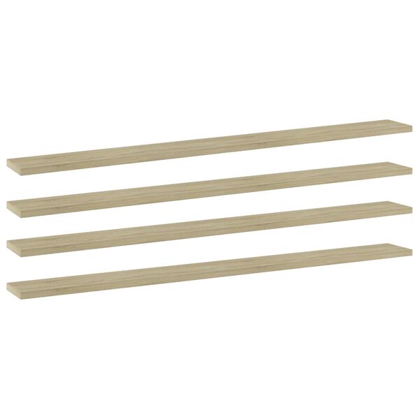vidaXL Bookshelf Boards 4 pcs Sonoma Oak 100x10x1.5 cm Engineered Wood