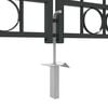 vidaXL Fence Gate with Lock Grey 401 x 250 cm Steel