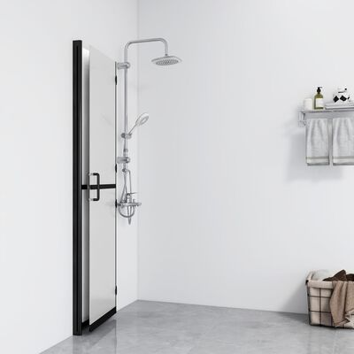 vidaXL Foldable Walk-in Shower Wall Frosted ESG Glass 90x190 cm