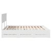 vidaXL Bed Frame with Drawer White 200 x 200 cm Engineer Wood