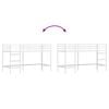 vidaXL Kids'Loft Bed Frame White 90 x 190 cm Steel