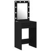 vidaXL Dressing Table Black Oak 50 x 41 x 135 cm Engineered Wood