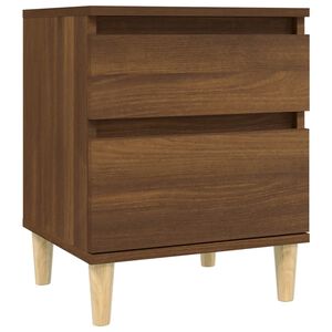 vidaXL Bedside Cabinet Brown Oak 40x35x50 cm