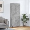 vidaXL Highboard Concrete Grey 69.5x34x180 cm Engineered Wood