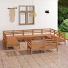 vidaXL 11 Piece Garden Lounge Set Honey Brown Solid Wood Pine