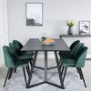 Venture Home Dining Chairs 2 pcs Velvet Velvet Black and Green