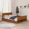 vidaXL Bed Frame without Mattress Honey Brown Solid Wood 140x200 cm