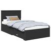 vidaXL Bed Frame Black and Silver 100 x 200 cm Engineered Wood