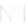 vidaXL Fence with Posts Silver 1 x 50 m PVC-coated steel