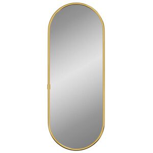 vidaXL Wall Mirror Gold 40x15 cm Oval