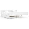 vidaXL Bed Frame without Mattress White Solid Wood Pine 200x200 cm