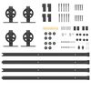 vidaXL Sliding Door Hardware Kit 400 cm Steel Black