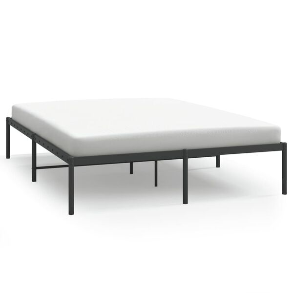vidaXL Metal Bed Frame without Mattress Black 140x200cm