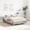 vidaXL Bed Frame No Mattress Concrete Grey 140x190 cm Engineered Wood