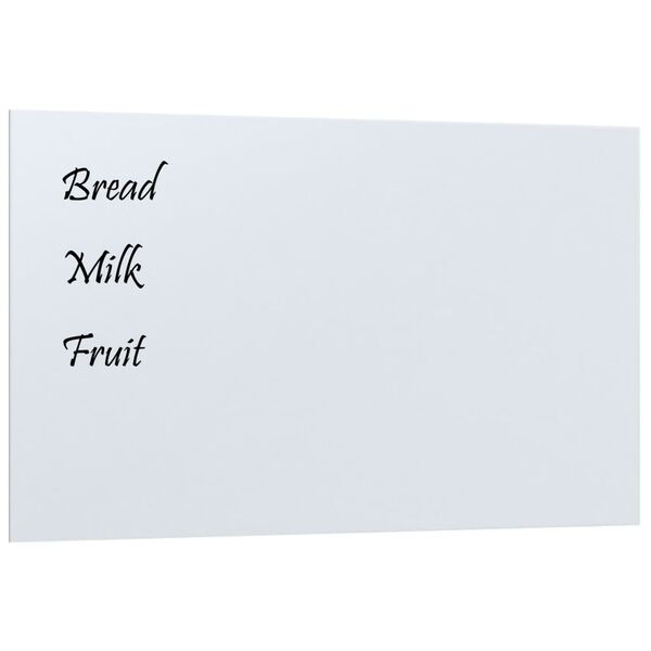 vidaXL Wall-mounted Magnetic Board White 100x60 cm&nbsp;Tempered Glass