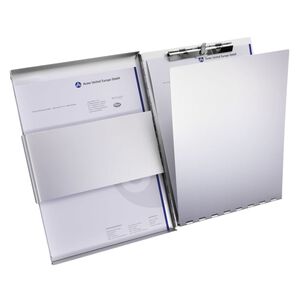 WESTCOTT Clipboard Side Hinged with Storage Compartment A4 Aluminium