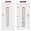 vidaXL Front Door White PVC