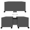 vidaXL Coffee Table Grey 75x75x38 cm Engineered Wood