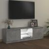 vidaXL TV Cabinet with LED Lights Concrete Grey 120x30x36 cm