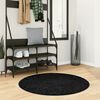 vidaXL Shaggy Rug PAMPLONA High Pile Modern Black &Oslash; 100 cm