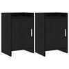 vidaXL Bedside Tables 2 pcs Black Oak 40 x 30 x 60 cm Engineered Wood