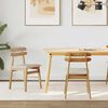 vidaXL Dining Chair 2 pcs Natural and Light Solid Rubber Wood