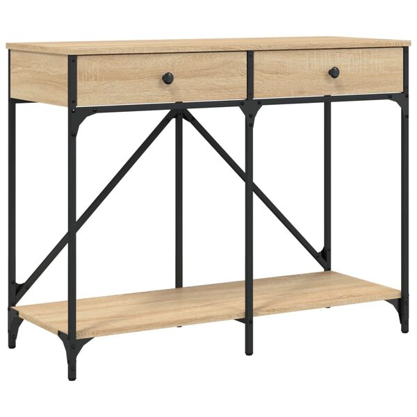 vidaXL Console Table Sonoma Oak 100x39x78.5 cm Engineered Wood