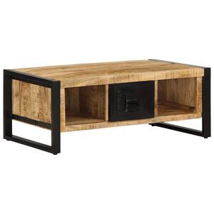 vidaXL Coffee Table 90x50x36 cm Solid Rough Wood Mango