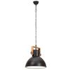 vidaXL Industrial Hanging Lamp 25 W Black Round 40 cm E27