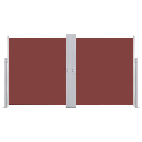 vidaXL Retractable Side Awning Brown 140x600 cm