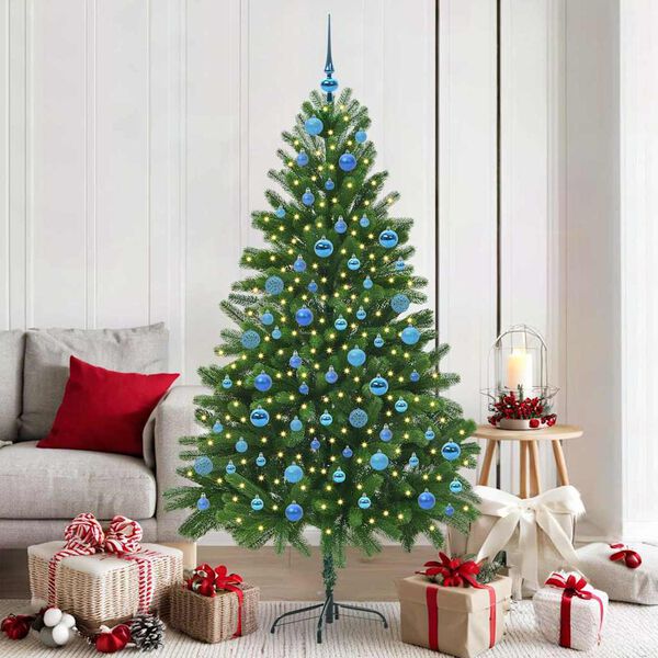 vidaXL Christmas Tree with 300 LEDs with Stand Green 180 cm PE