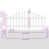vidaXL Garden Fence 3 pcs Grey 170 x 115 cm Powder-Coated Steel