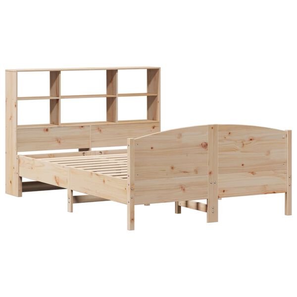 vidaXL Bookcase Bed without Mattress 140x190cm Solid Wood Pine