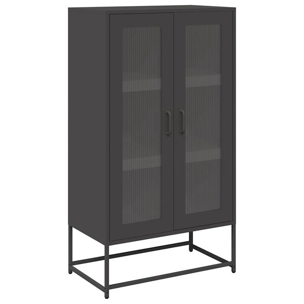 vidaXL Highboard Black 68x39x123 cm Steel