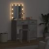 vidaXL Dressing Table 2 pcs Grey 50 x 41 x 135 cm Engineered wood