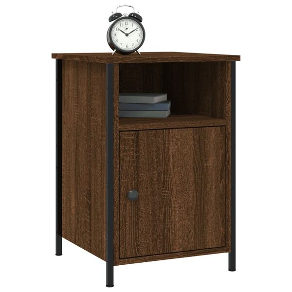vidaXL Bedside Cabinet Brown Oak 40x42x60 cm Engineered Wood
