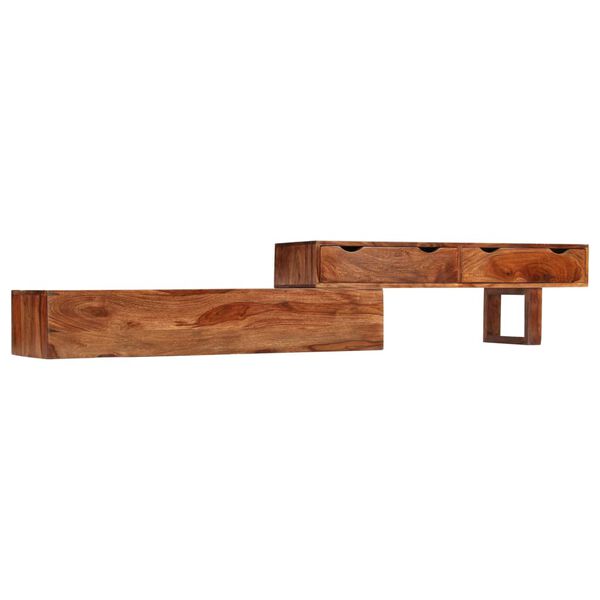 vidaXL TV Cabinet Brown 200x30x35 cm Solid Acacia Wood