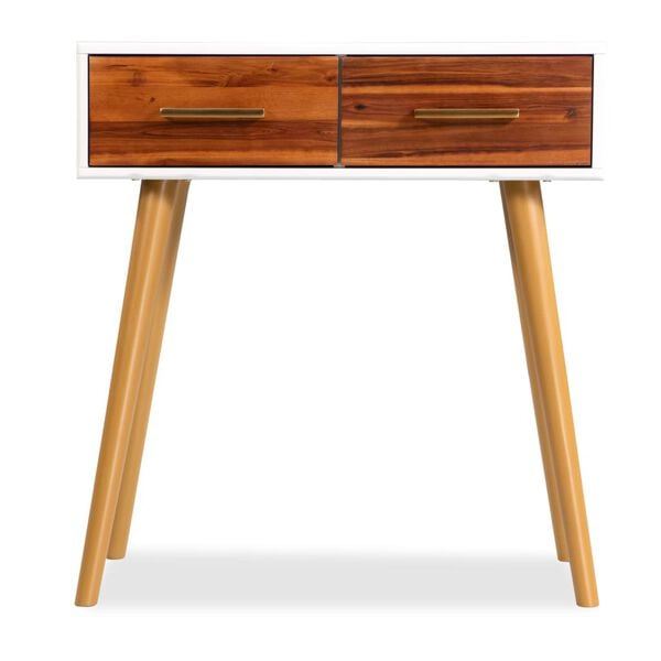 vidaXL Console Table Solid Acacia Wood 70x30x75 cm