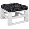 vidaXL Pallet Cushion Black Check Pattern 60x61.5x10 cm Oxford Fabric