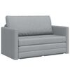 vidaXL 2-Seater Folding Sofa Bed Light Grey 124 x 71 x 78 cm Fabric