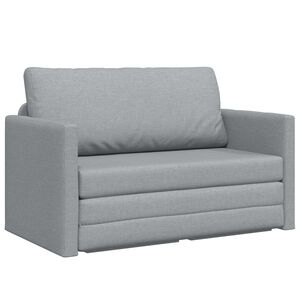 vidaXL 2-Seater Folding Sofa Bed Light Grey 124 x 71 x 78 cm Fabric